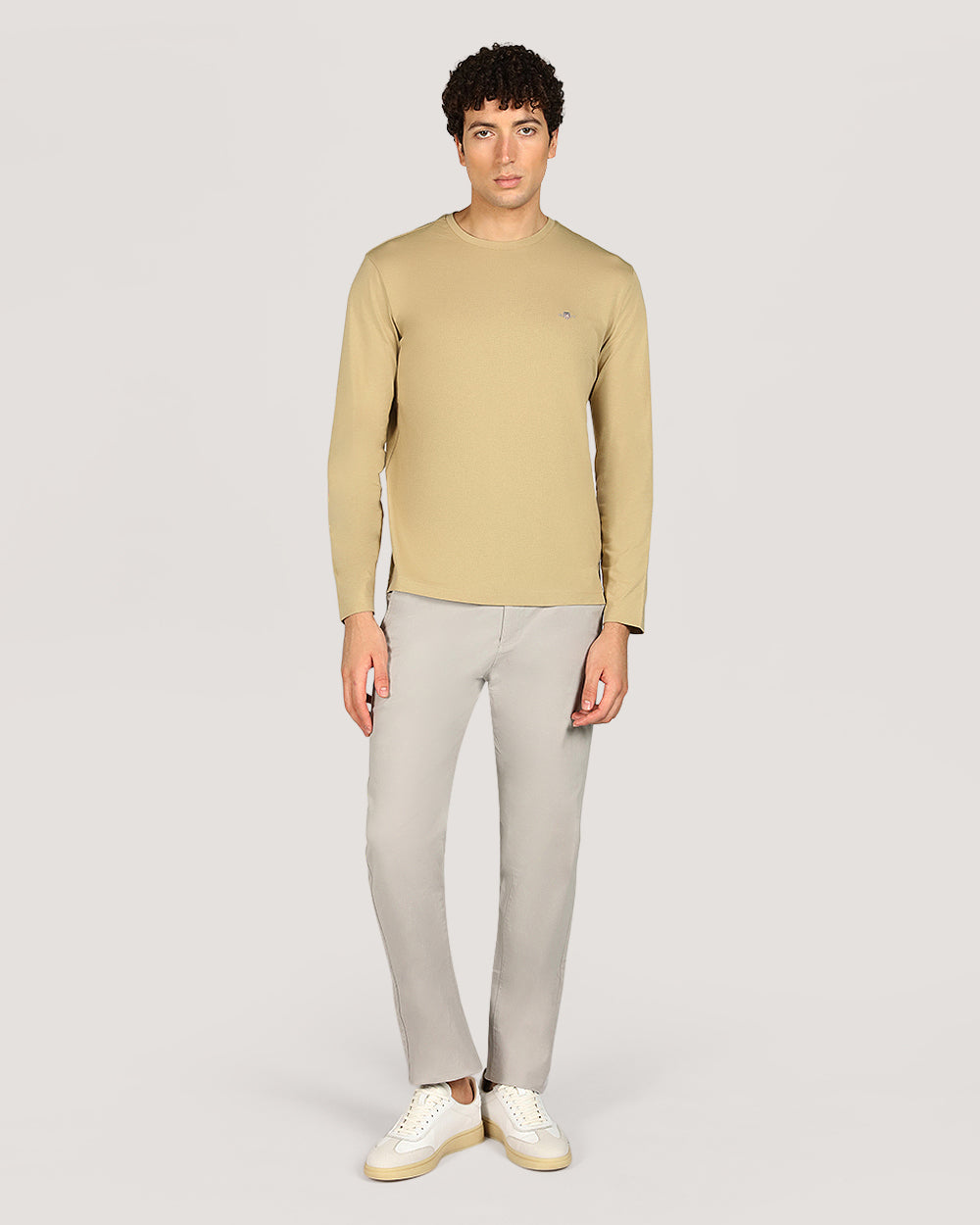 Gant Regular Shield Long Sleeve T-Shirt For Men WHITE / M