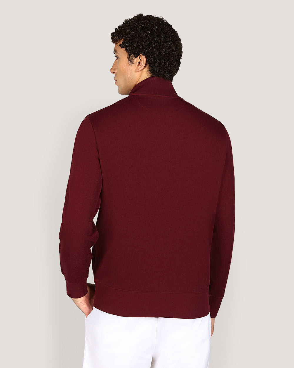 Gant Sacker Rib Full Zip Cardigan For Men WINTER WINE / M