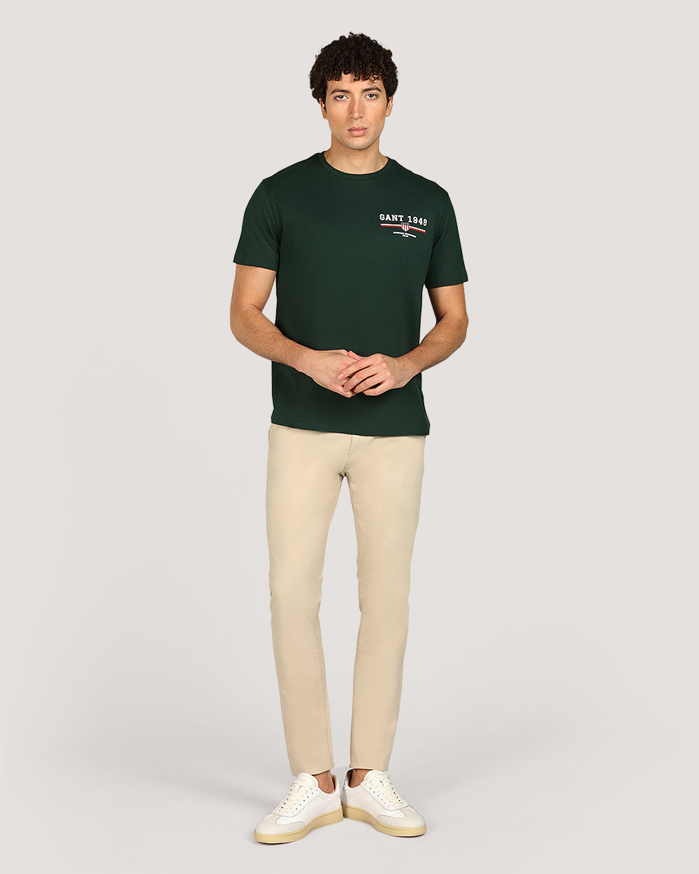 Gant Graphic Short Sleeve T-Shirt For Men TARTAN GREEN / M