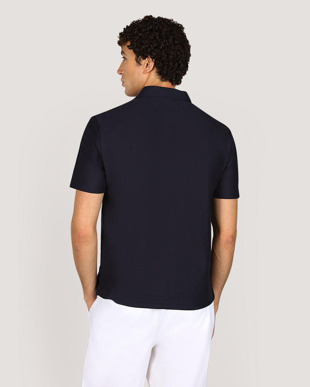 Gant Twill Texture Short Sleeve Polo Shirt For Men EVENING BLUE / M