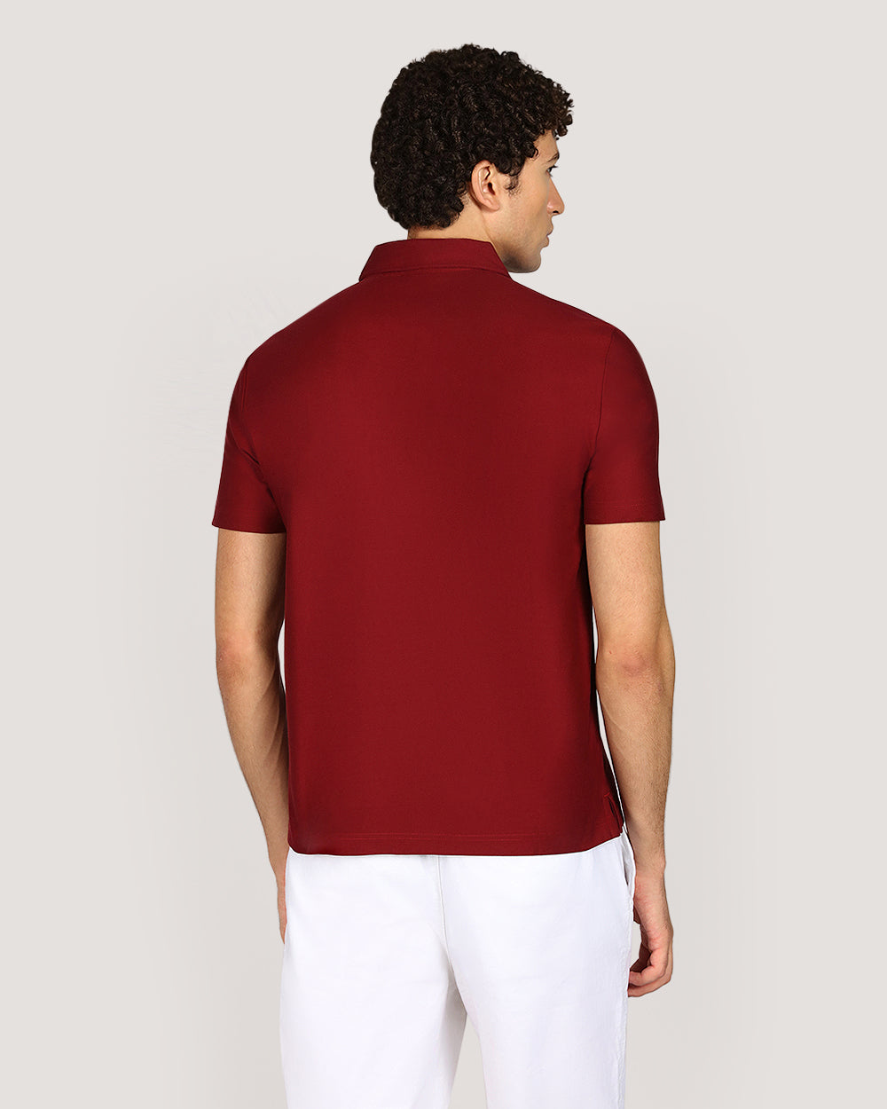 Gant Twill Texture Short Sleeve Polo Shirt For Men PLUMPED RED / M