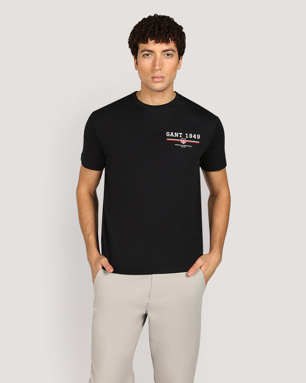 Gant Graphic Short Sleeve T-Shirt For Men BLACK / M