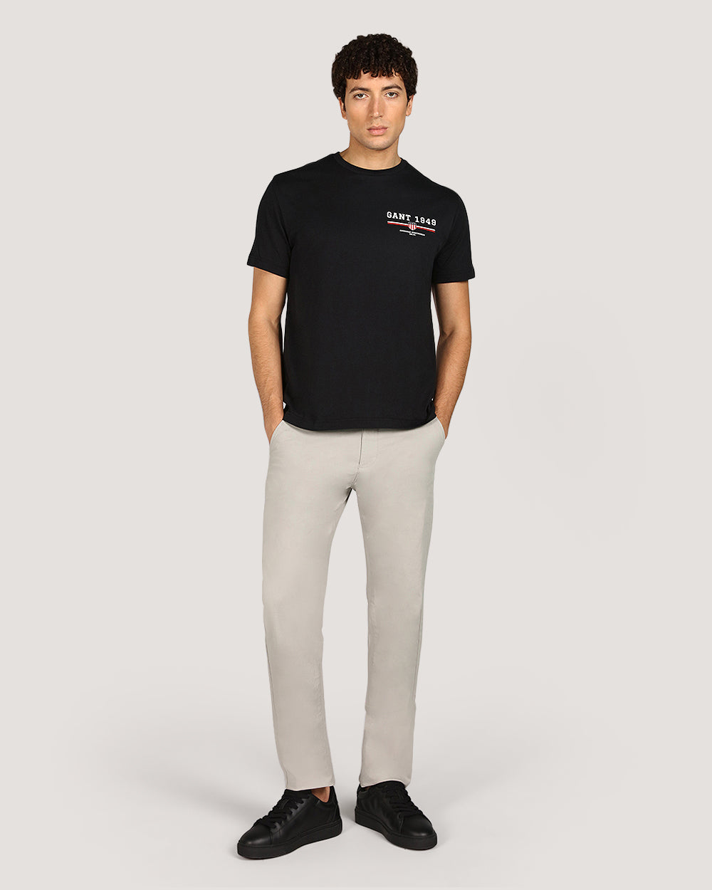 Gant Graphic Short Sleeve T-Shirt For Men BLACK / M