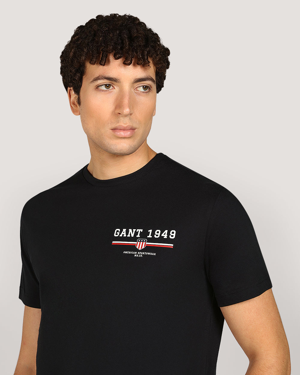 Gant Graphic Short Sleeve T-Shirt For Men BLACK / M