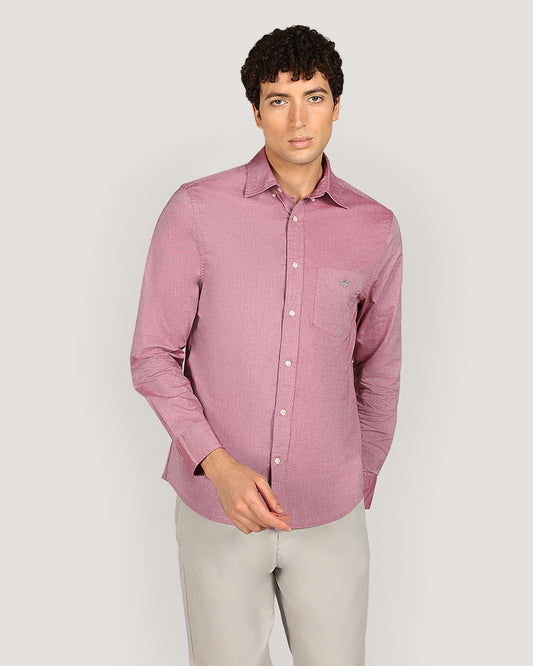 Gant Regular Classic Popl Shirt For Men CHRYSANTEMUM RED MELANGE / M
