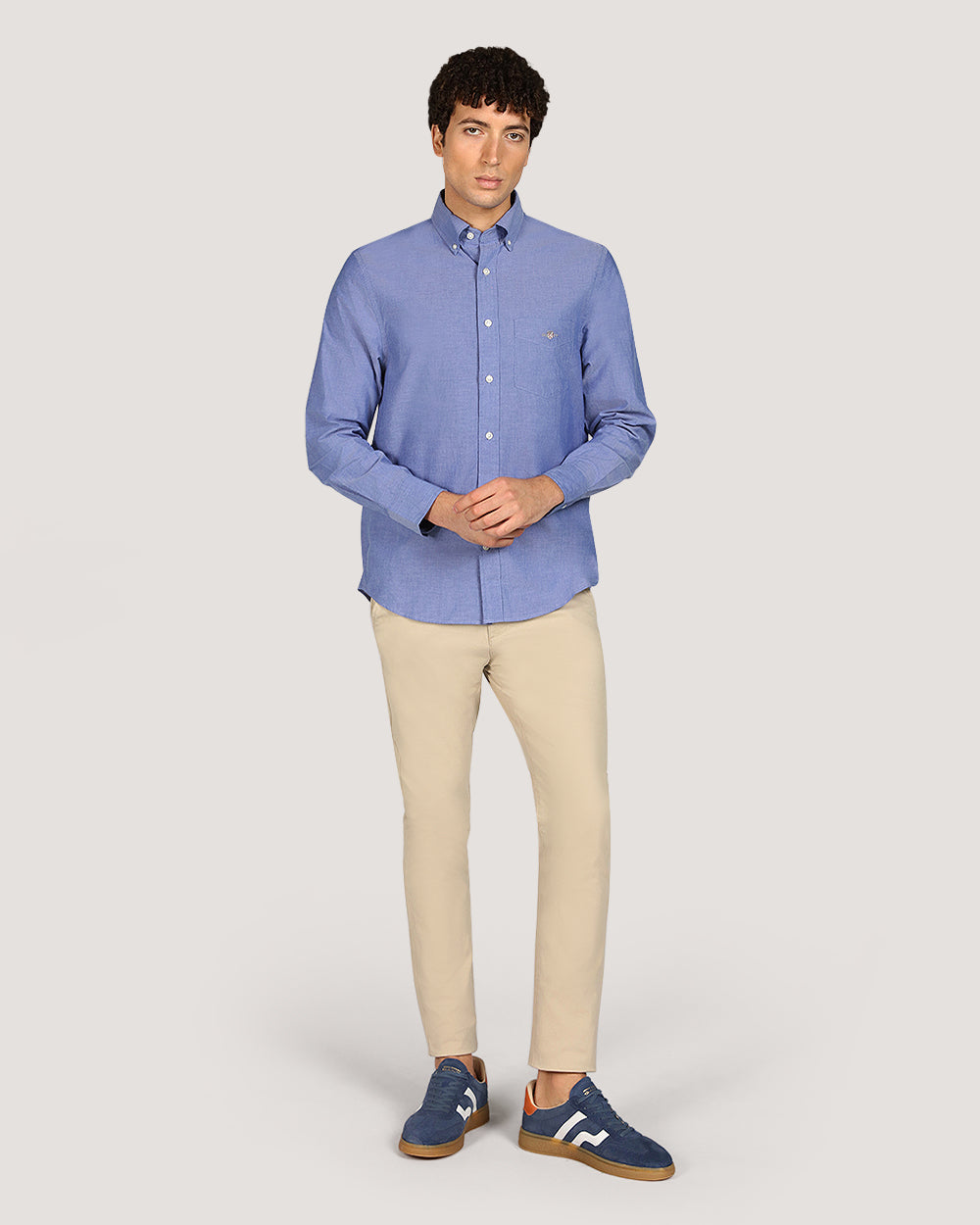 Gant Regular Classic Popl Shirt For Men COLLEGE BLUE / M