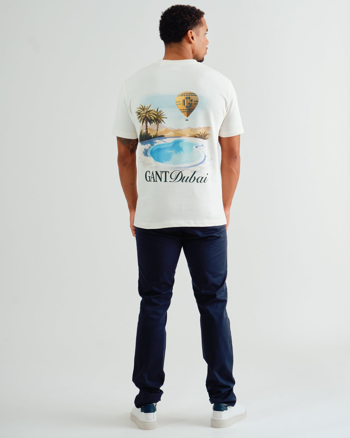 Dubai Capsule Graphic Short Sleeve T-Shirt – Eggshell