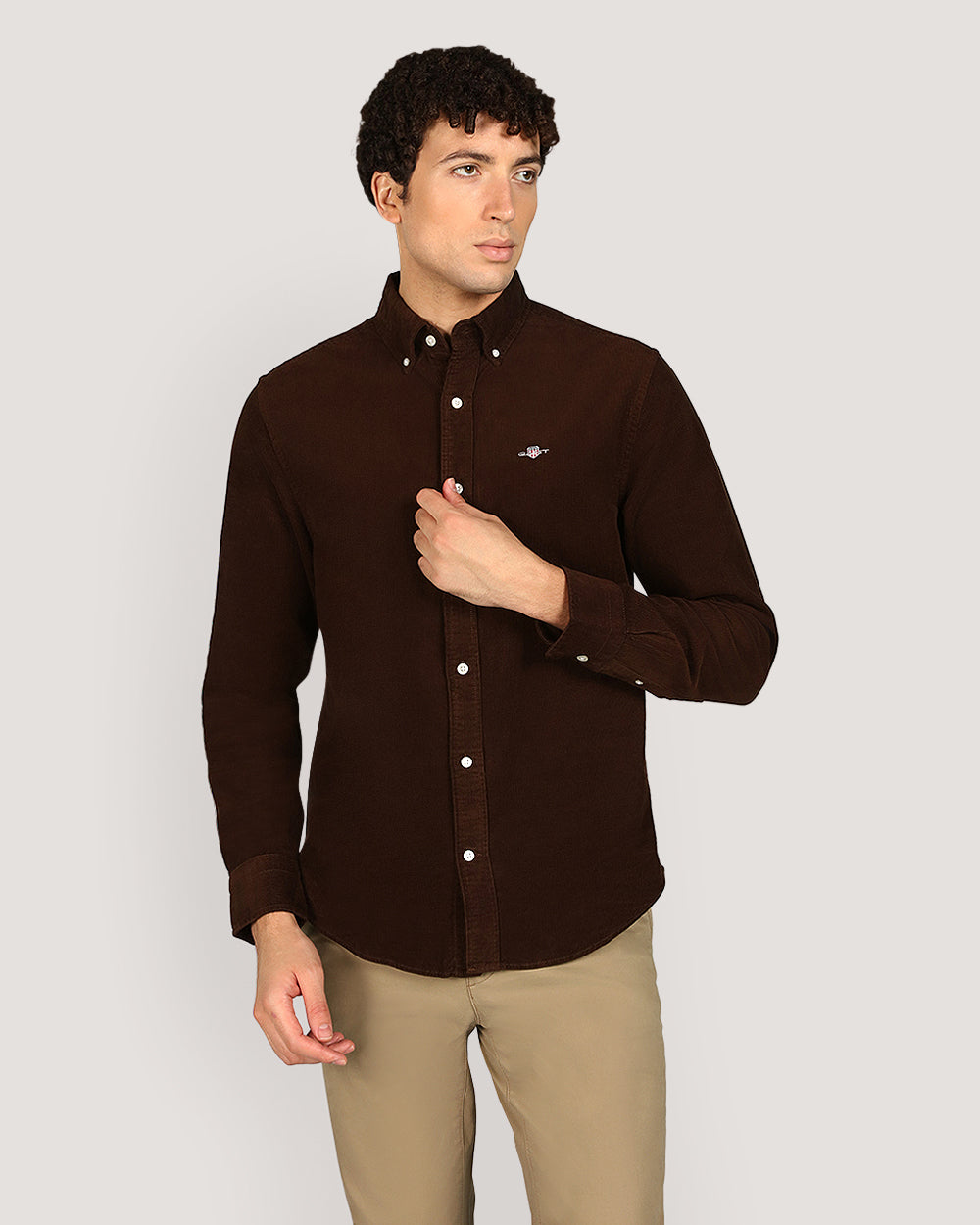 Gant Regular Corduroy Shirt For Men RICH BROWN / M