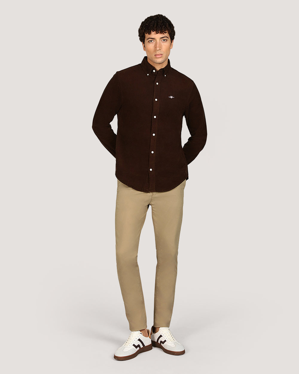 Gant Regular Corduroy Shirt For Men RICH BROWN / M