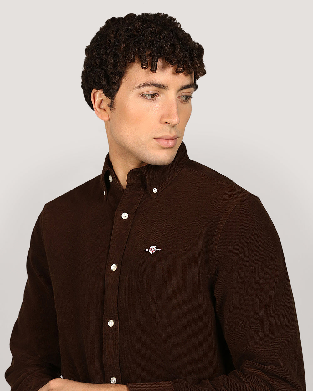 Gant Regular Corduroy Shirt For Men RICH BROWN / M