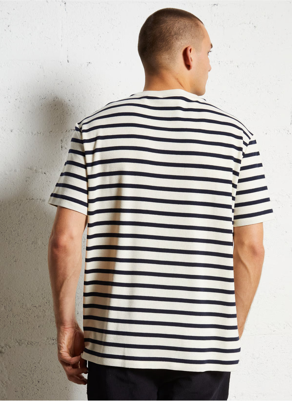 Gant Waffle Stripe Short Sleeve T-Shirt