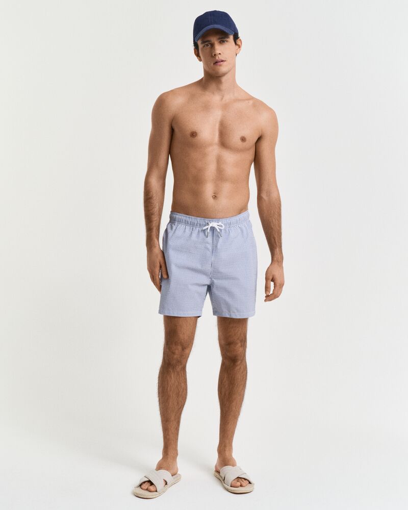 SEERSUCKER SWIM SHORTS Blue / S