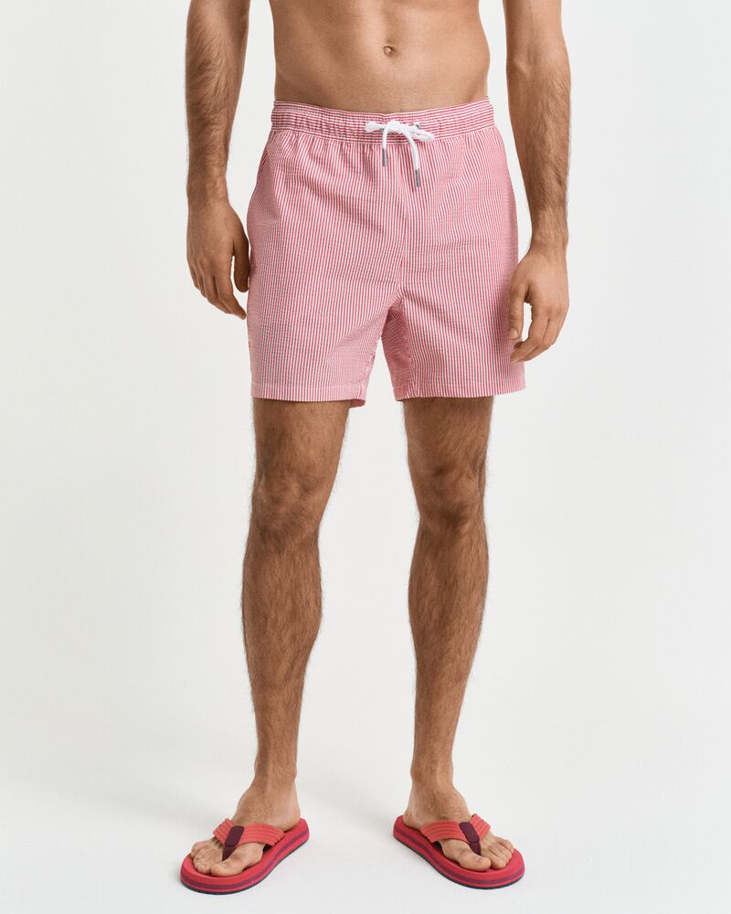 SEERSUCKER SWIM SHORTS Red / S