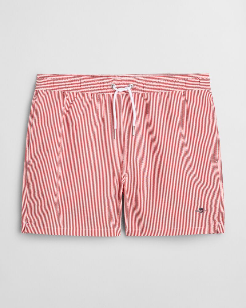 SEERSUCKER SWIM SHORTS Red / S