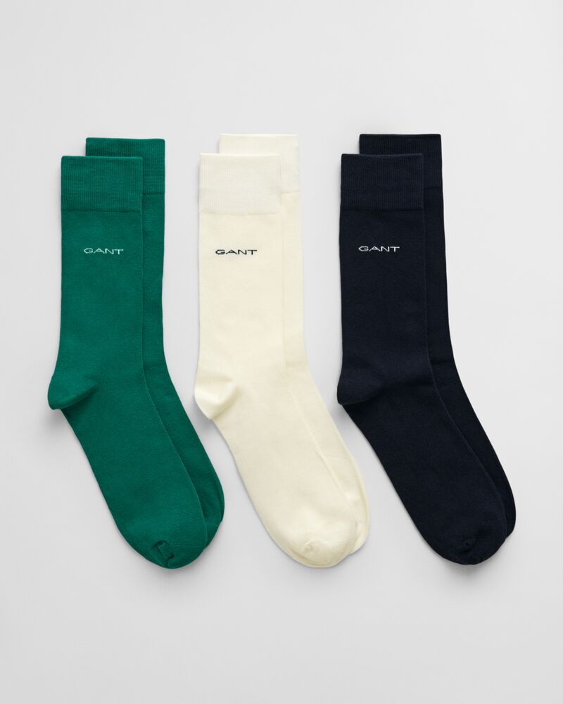 SOFT COTTON SOCKS 3-PACK Green / 40-42