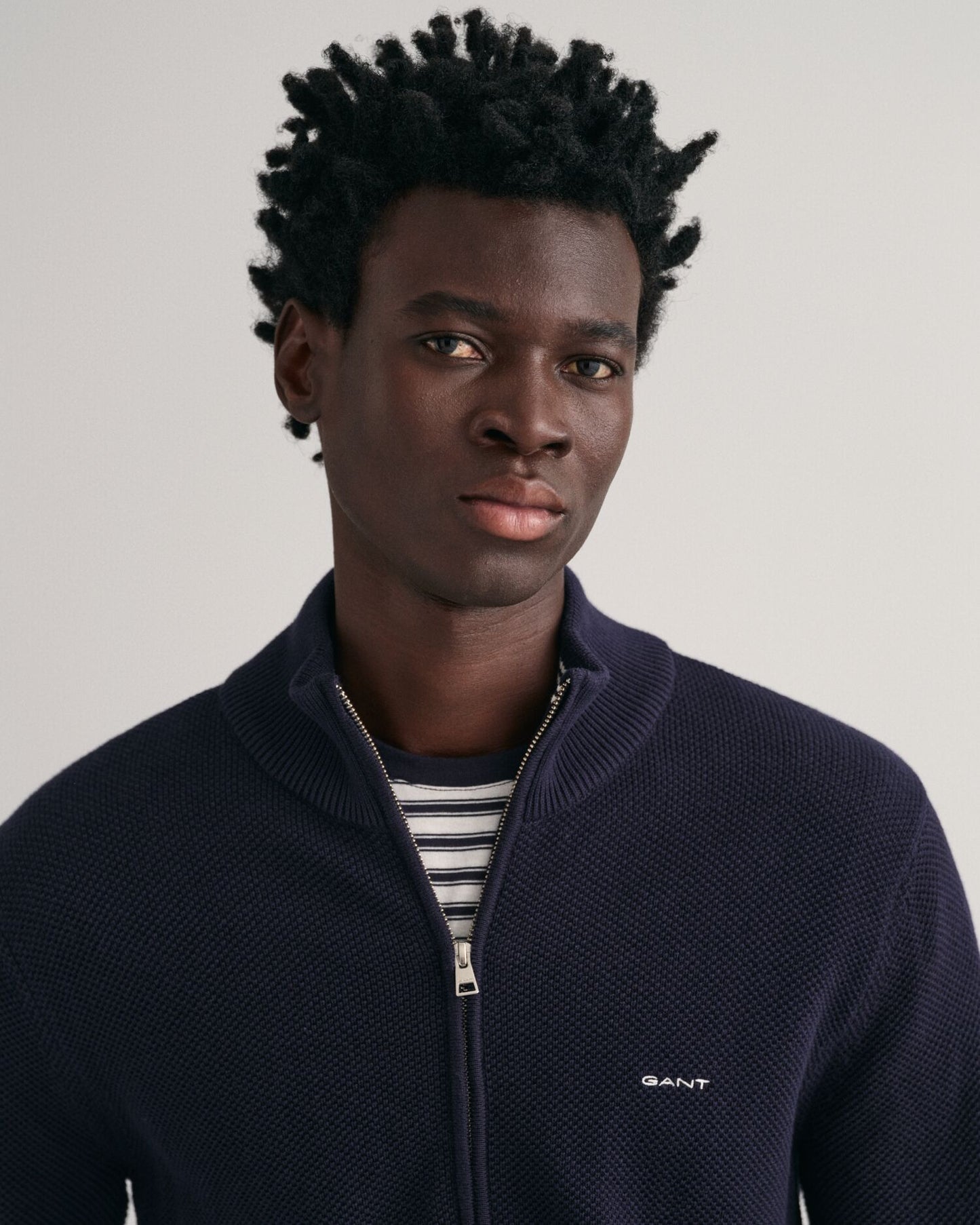 Gant Cotton Piqué Zip Cardigan