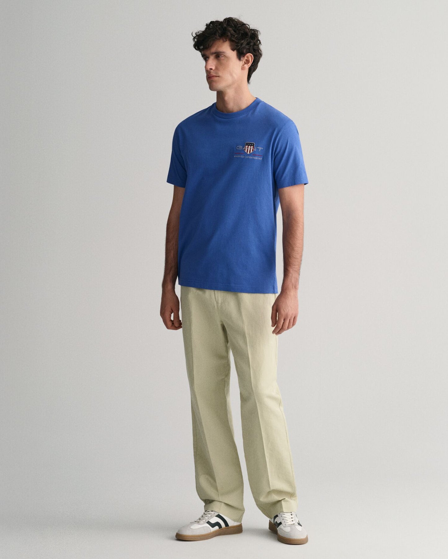 GANT Regular Fit Archive Shield Embroidered Short Sleeve T-Shirt