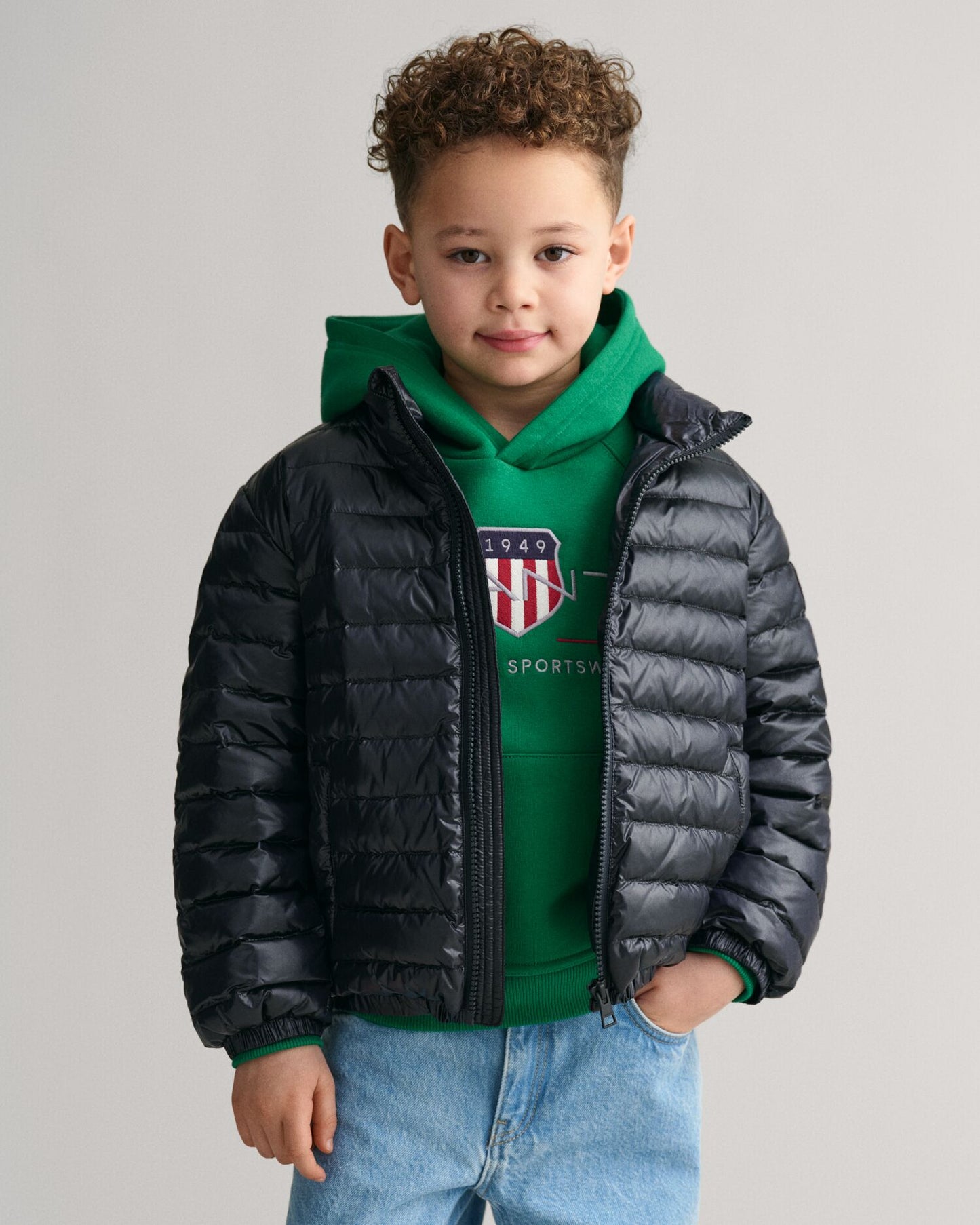 Kids Shiny Lightweight Padded Down Jacket