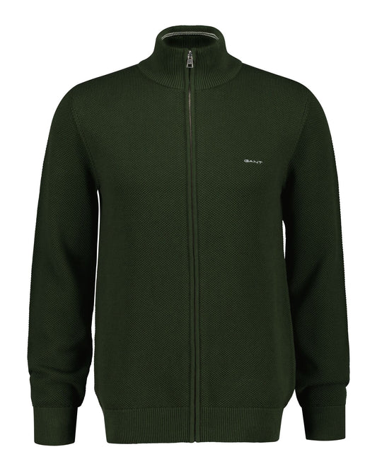 Gant Cotton Piqué Zip Cardigan