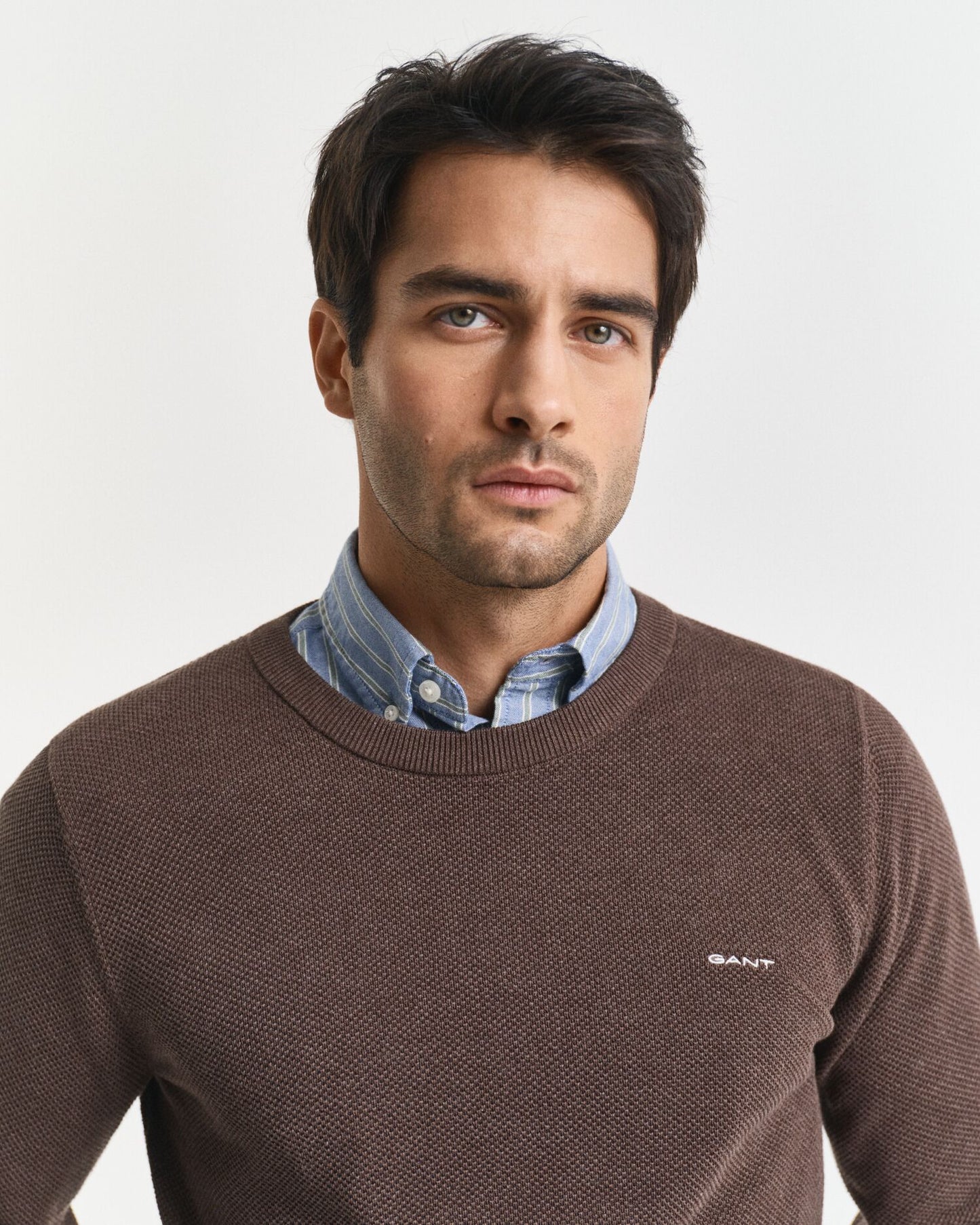 Gant Cotton Piqué Crew Neck Sweater