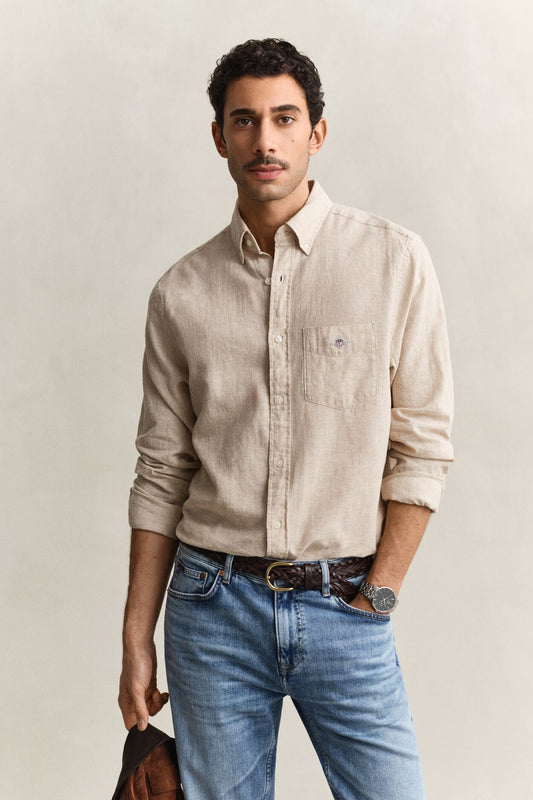 Regular Cotton Linen Shirt