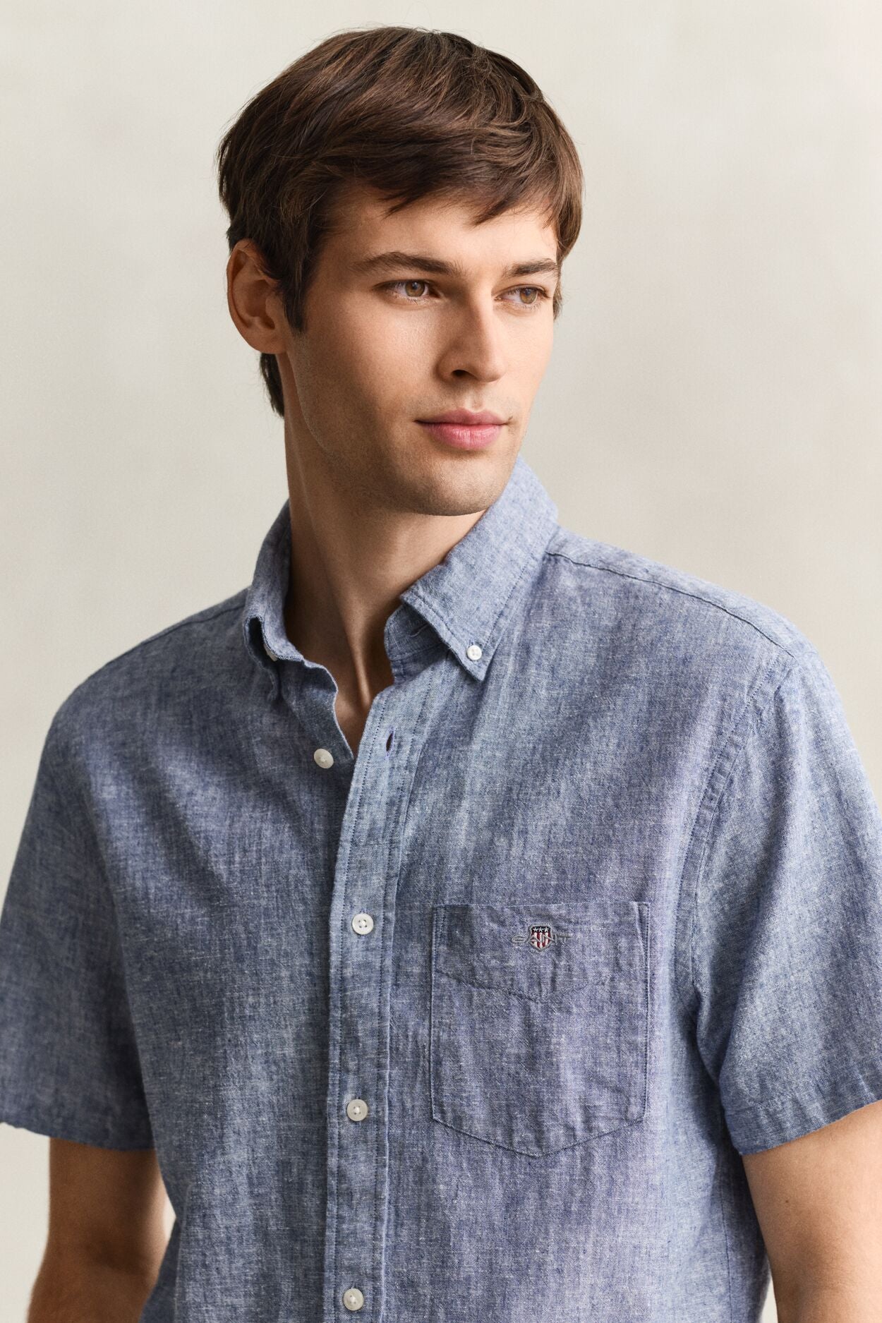 Regular Cotton Linen Ss Shirt