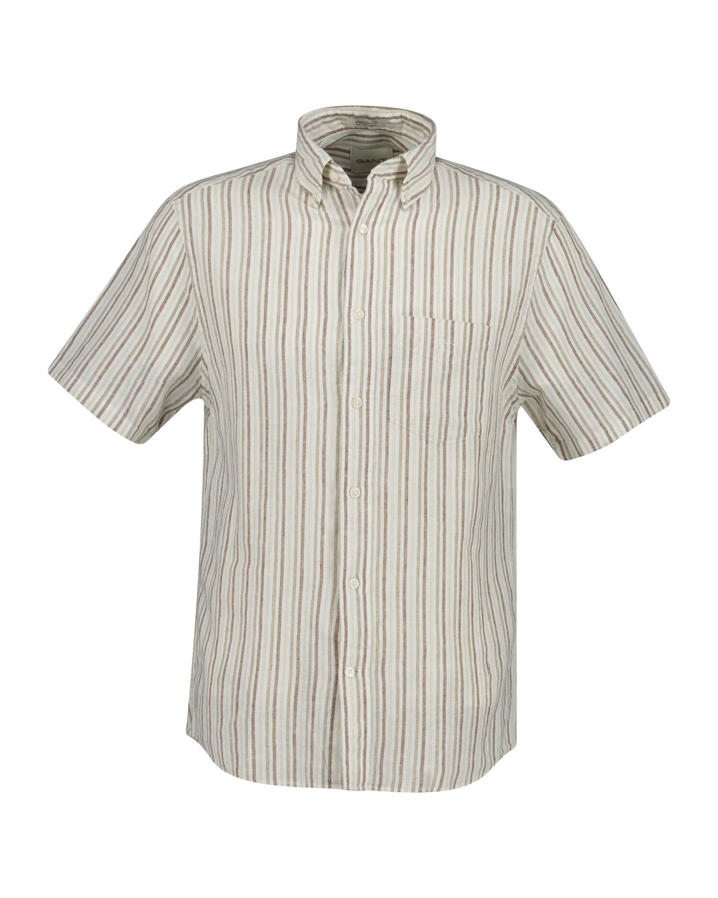 Regular Cotton Linen Stripe SS Shirt