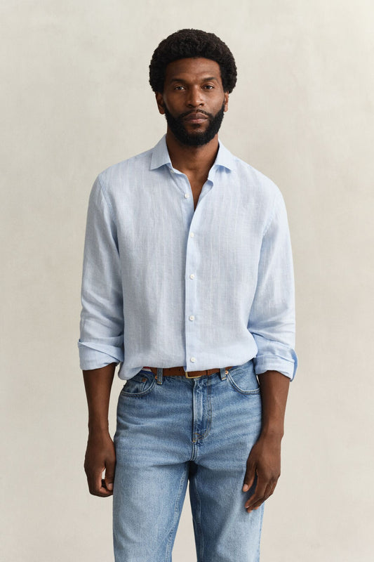 Regular Linen Stripe Shirt