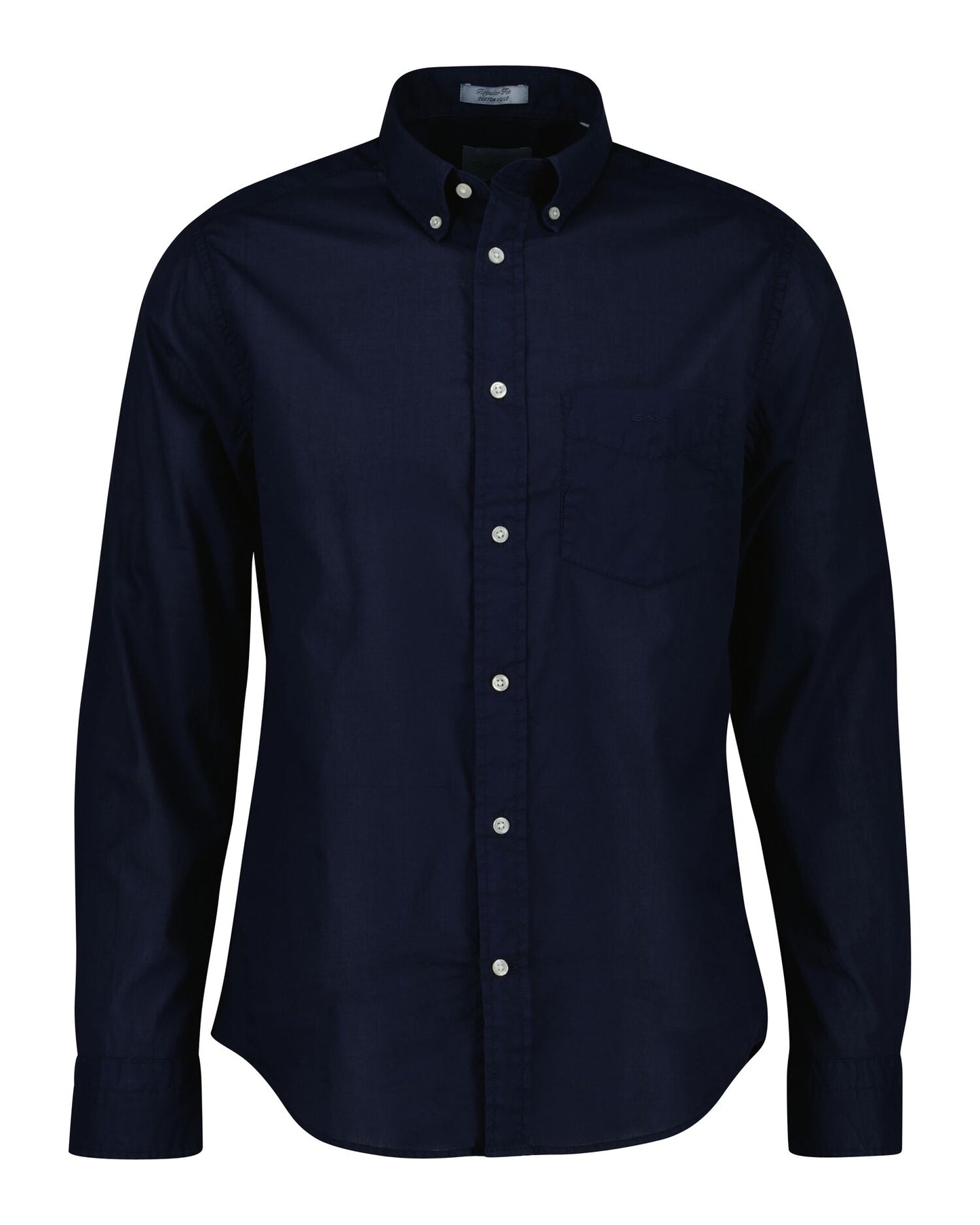 Regular Fit Garment-Dyed Cotton Voile Shirt
