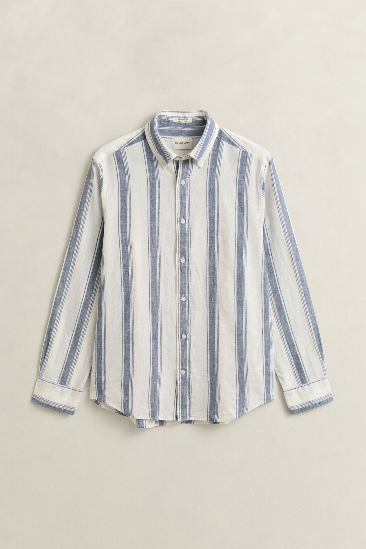 Regular Cotton Linen Stripe Shirt
