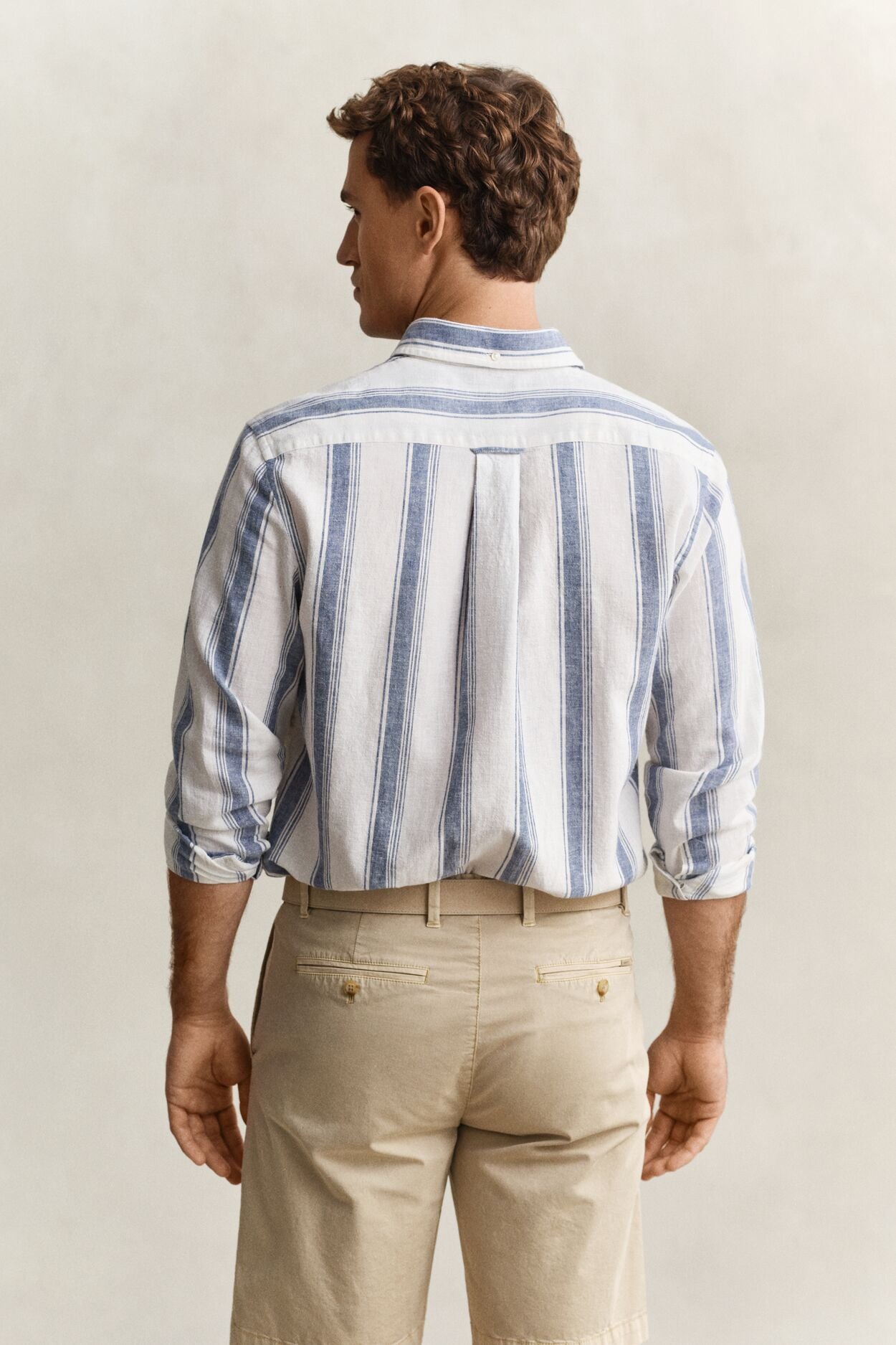 Regular Cotton Linen Stripe Shirt