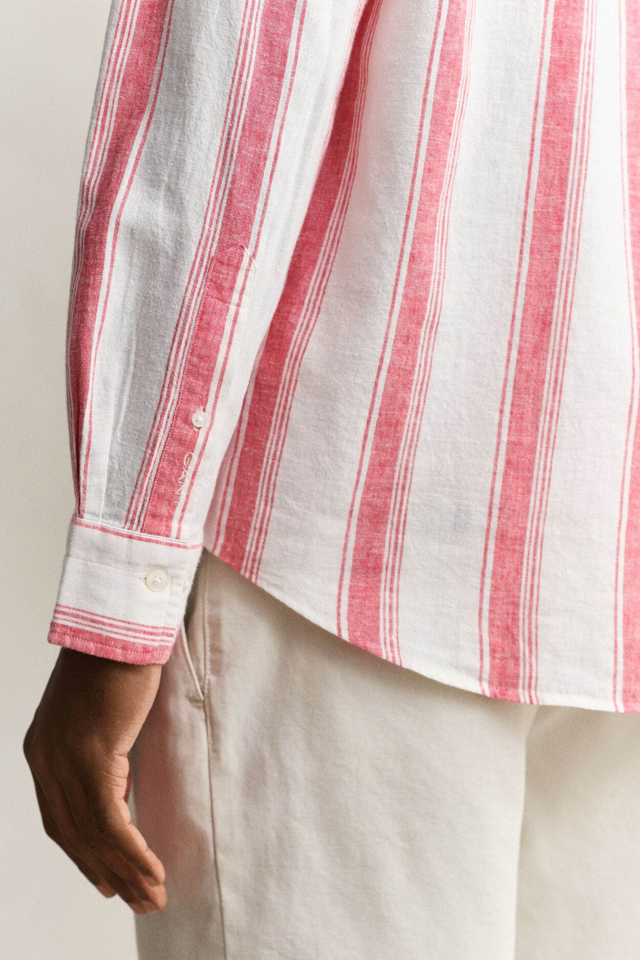 Regular Cotton Linen Stripe Shirt