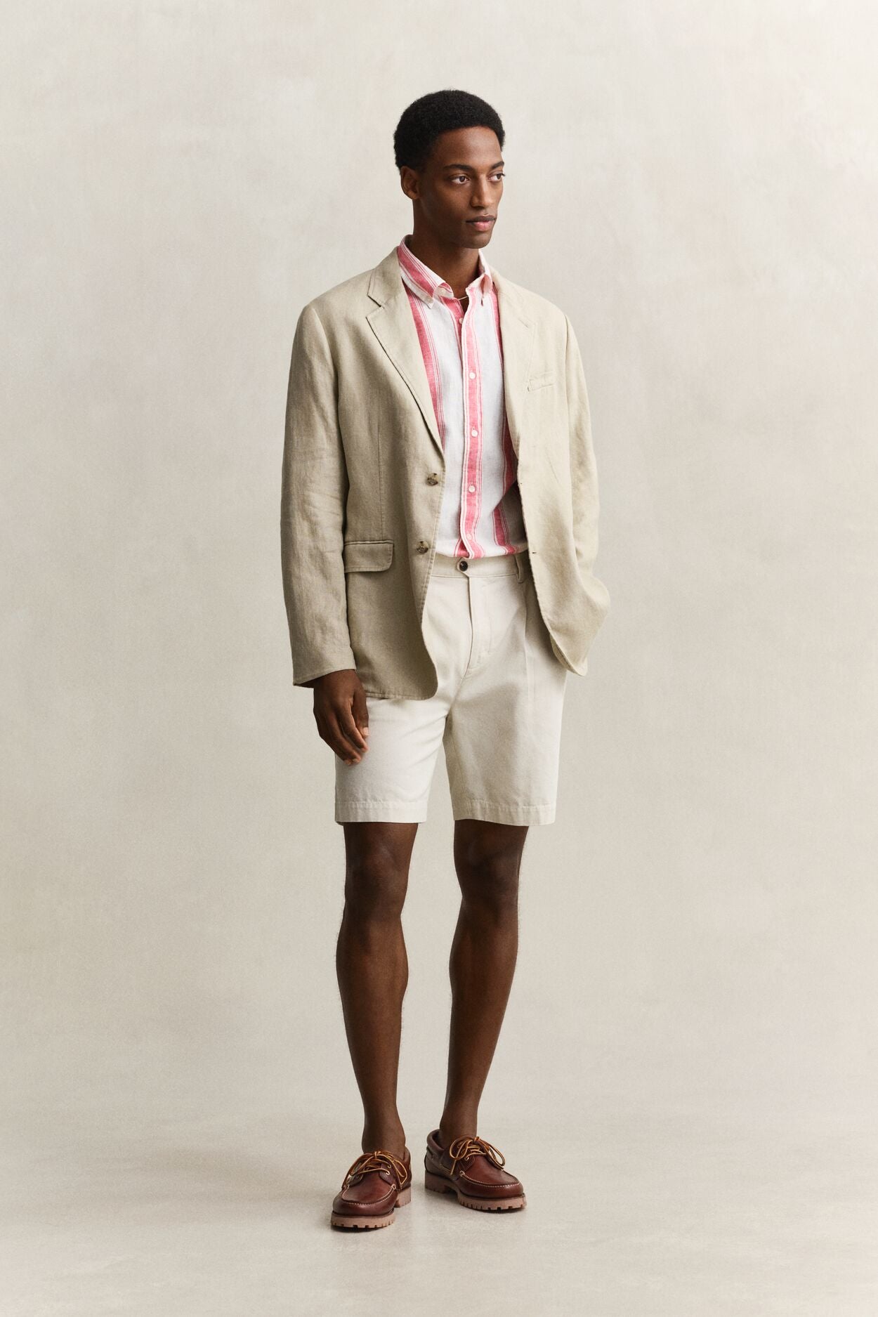 Regular Cotton Linen Stripe Shirt