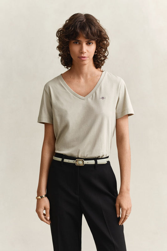 Regular Shield Short Sleeve V-Neck T-Shirt