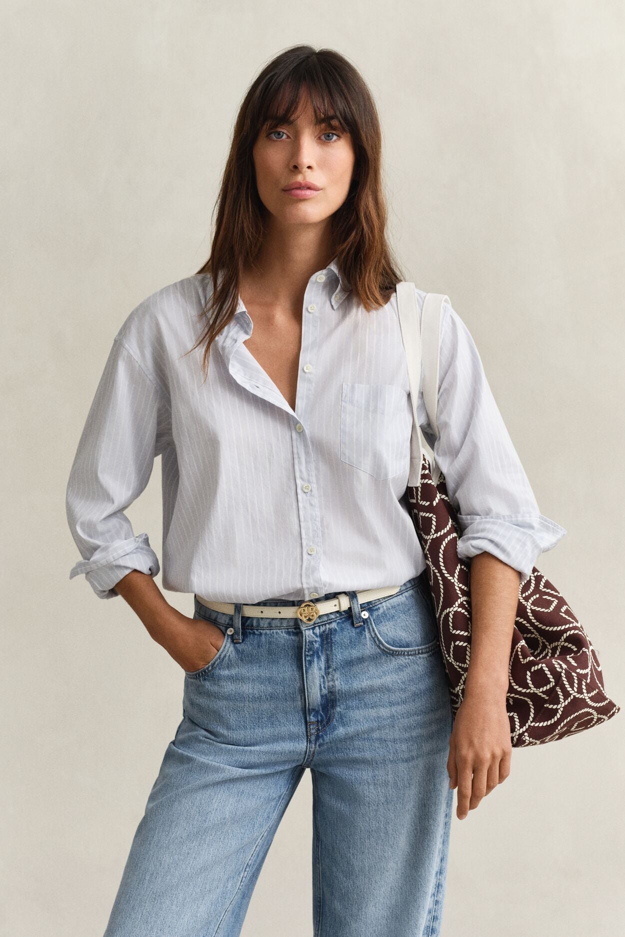 Relaxed Luxury Oxford Stripe Bd Shirt