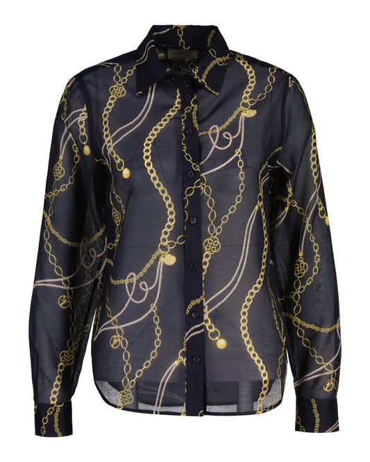 Regular Printed Ctn Silk Ls Shirt