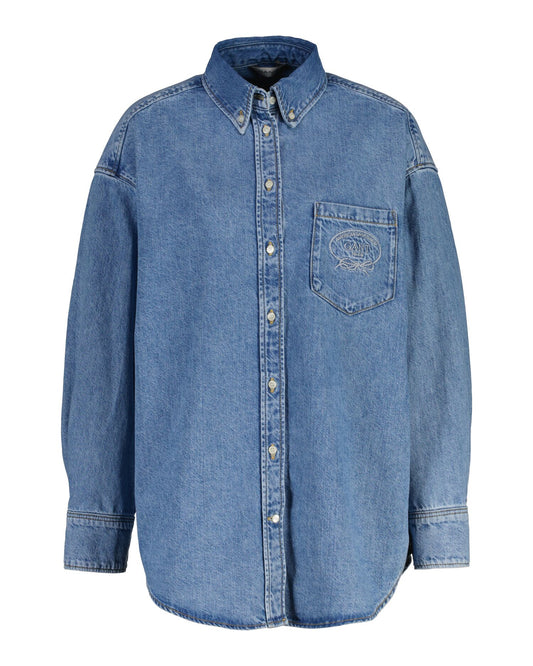 Embroidered Denim Shirt