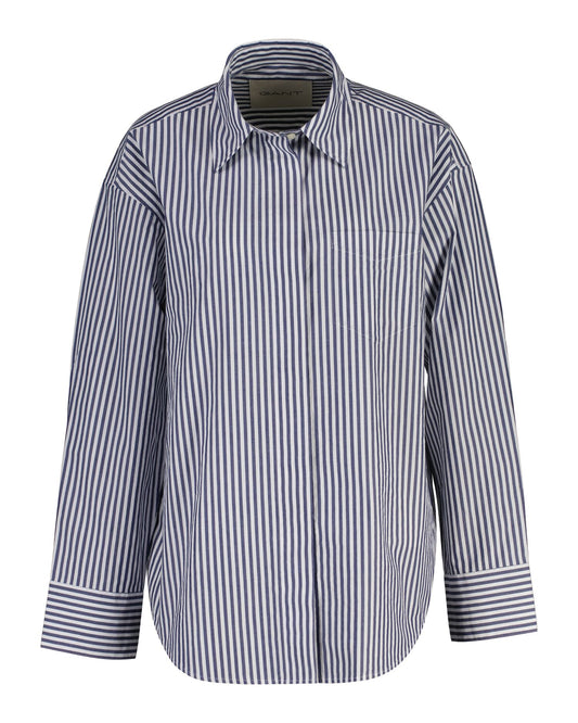 Relaxed Stripe Poplin Ls Shirt
