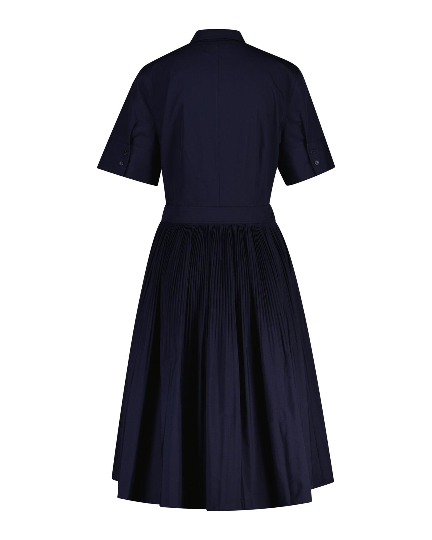 Cotton Pleated Ss Shirt Dress