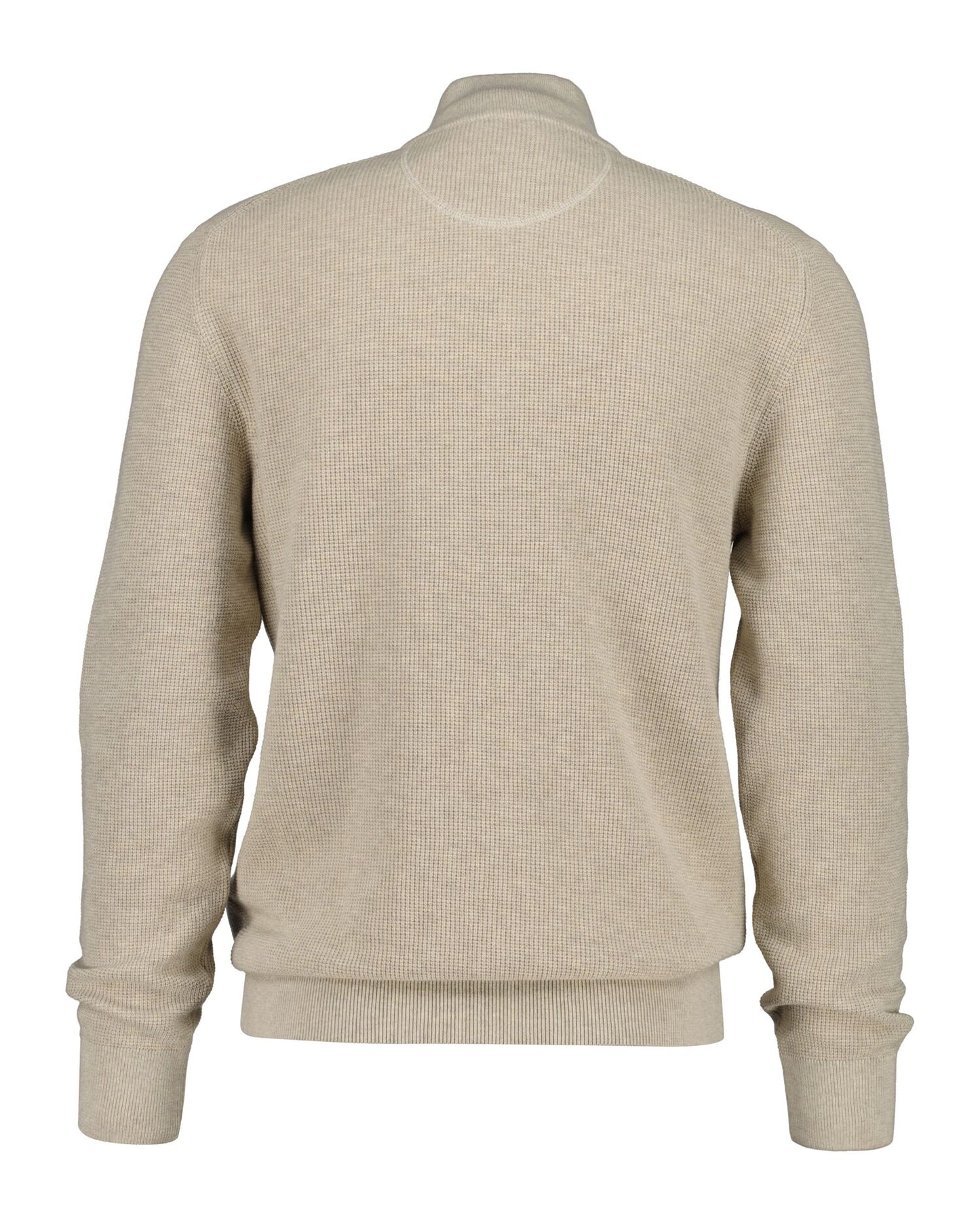 Textured Cotton Half-Zip Sweater
