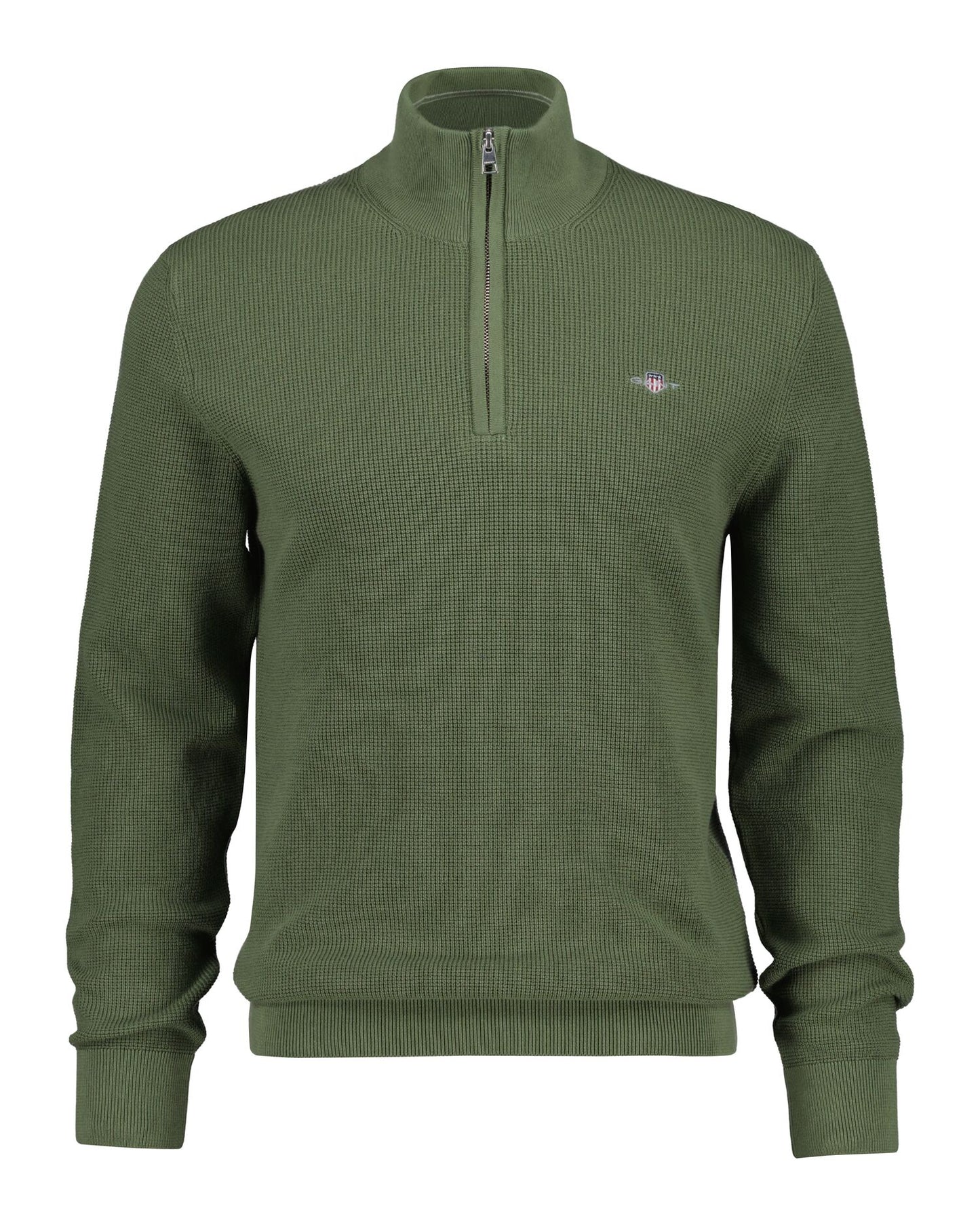 Micro Textured Cotton Half Zip
