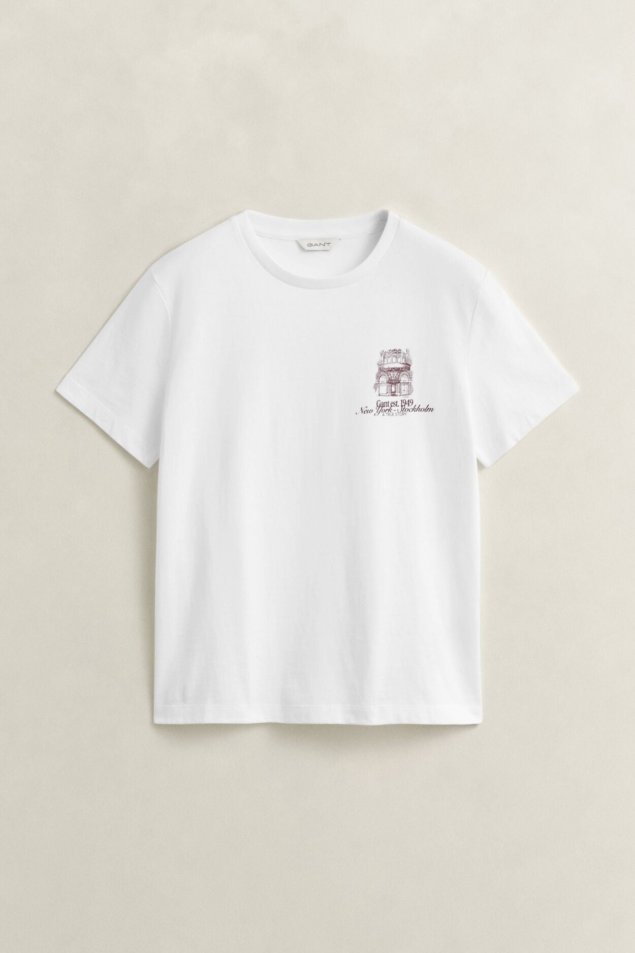 Gant  Regular Fit Graphic Crew Neck T-Shirt