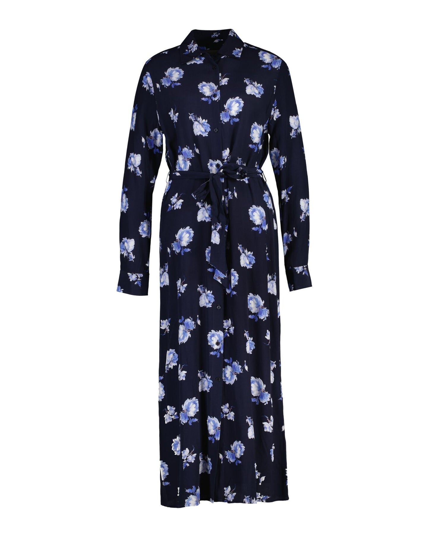 Gant  Floral Printed Fluid Long Sleeve Shirt Dress