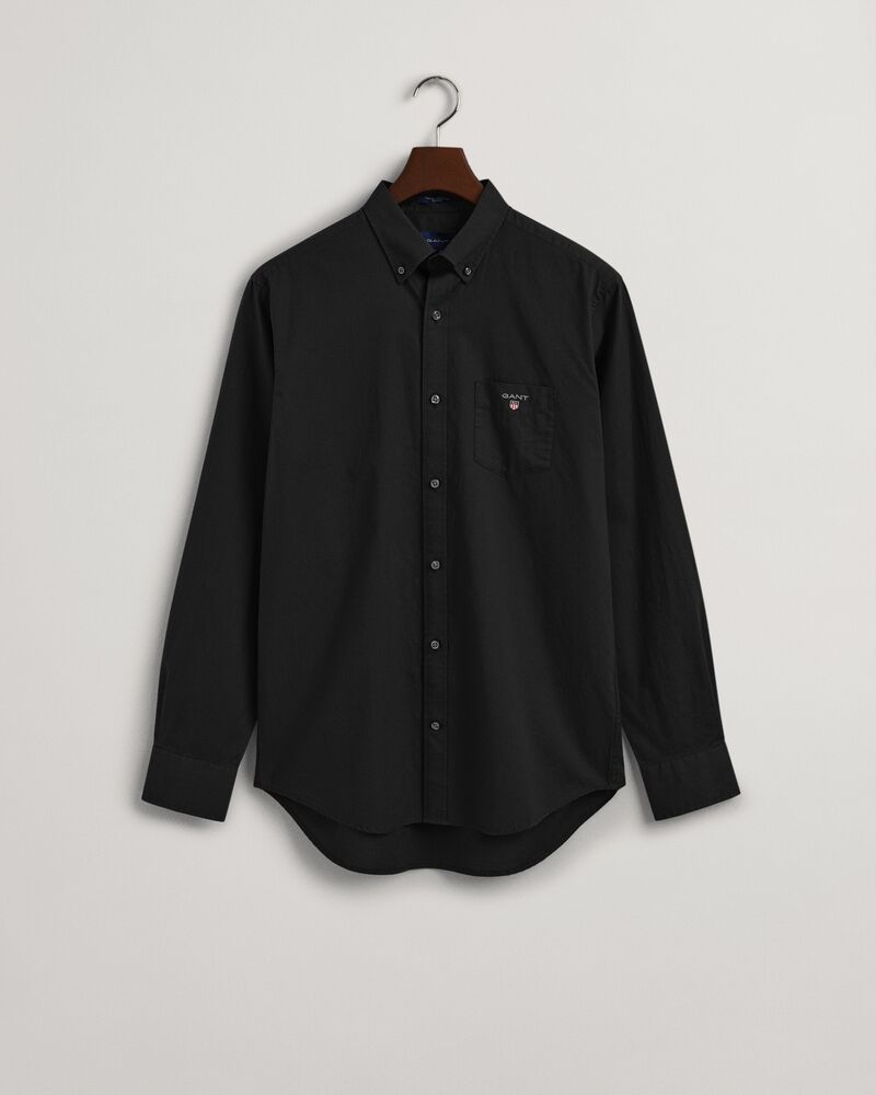 Regular Fit Broadcloth Shirt Black / S