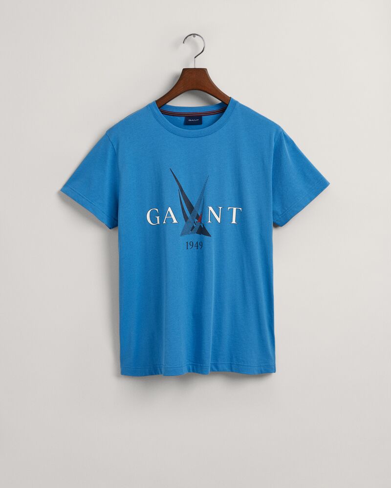 Sail Print T-Shirt Day Blue / S