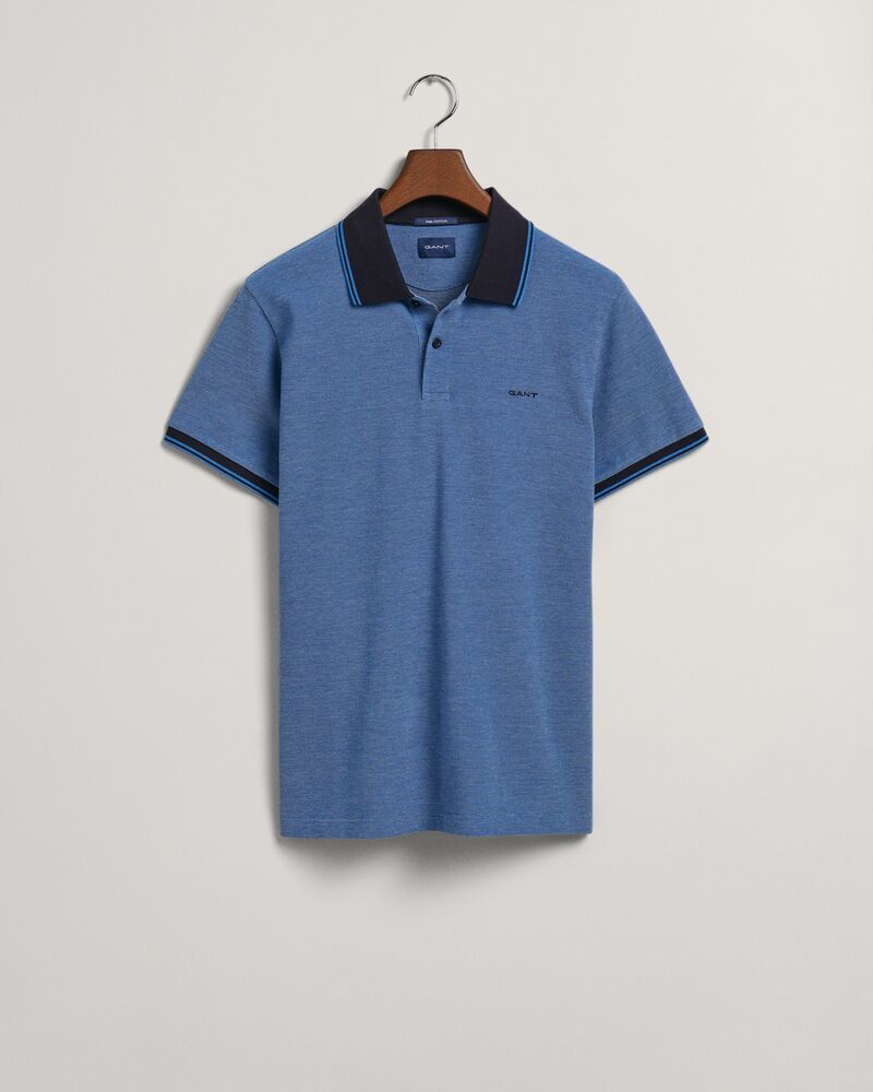 4-Color Oxford Piqué Polo Shirt S / DAY BLUE