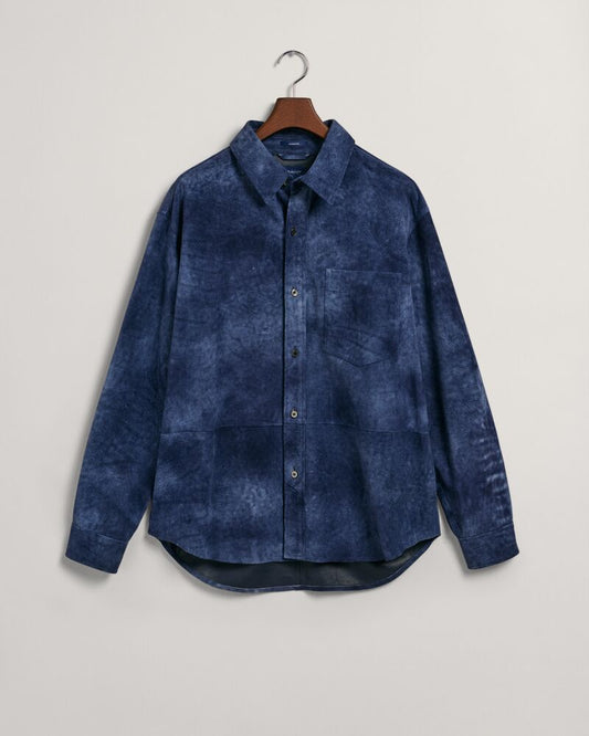 Oversized Indigo Suede Shirt Indigo Blue / S