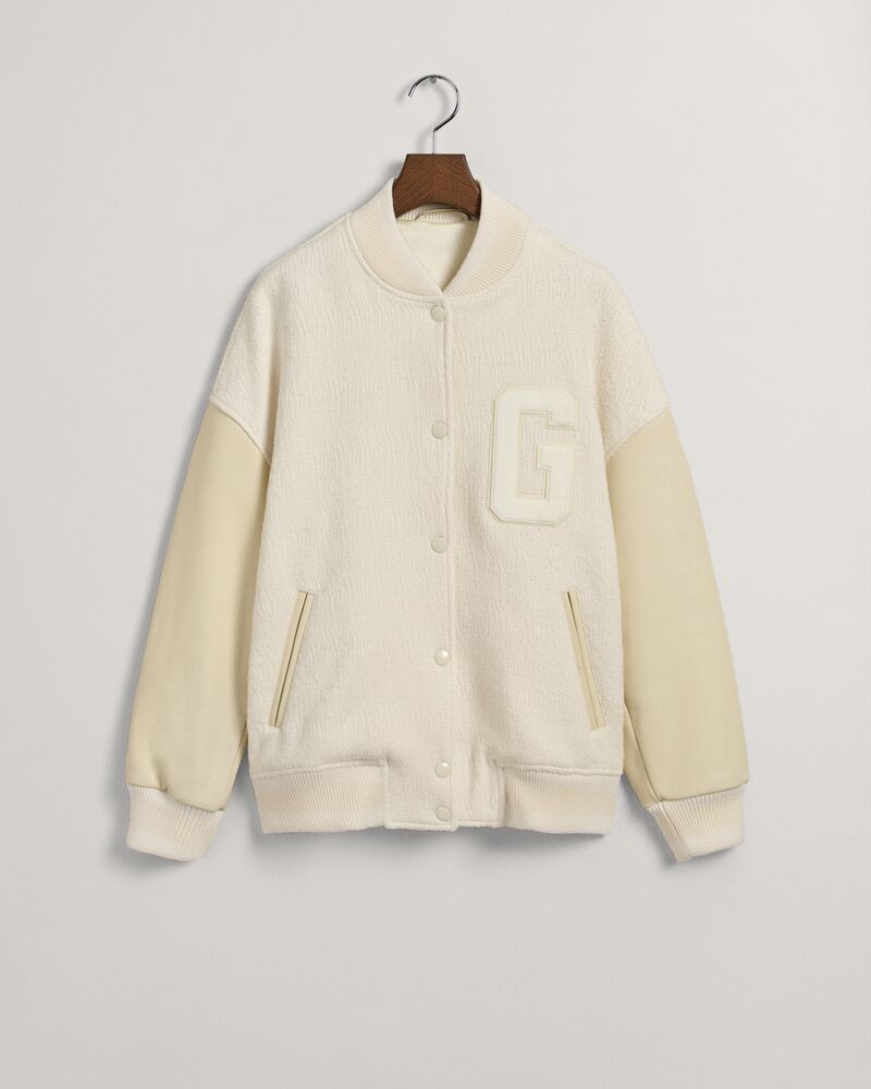 Bouclé GANT Varsity Jacket Cream / S