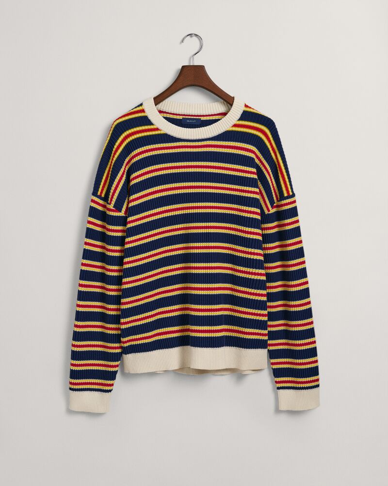 Multi Striped Crew Neck Sweater Dusk Blue / S