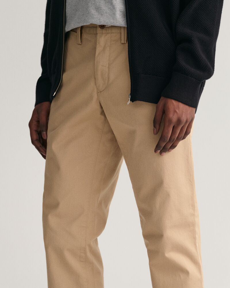 Slim Fit Twill Chinos DARK KHAKI / 46x32